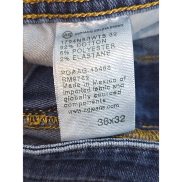 Adriano Goldschmied The Everett Slim Straight Jeans 36x32 Mens Blue Denim - Picture 6 of 9